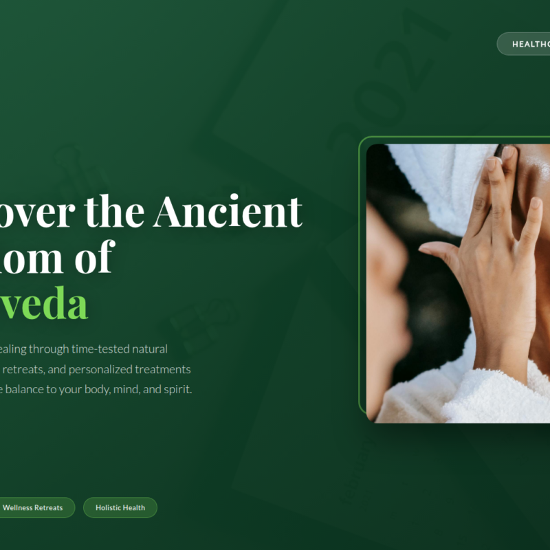 Individual practicing yoga in a serene Ayurvedic spa setting