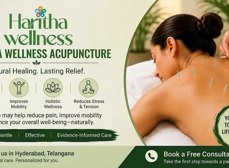 Acupuncture for pain relief treatment with fine needles for back pain and muscle tension